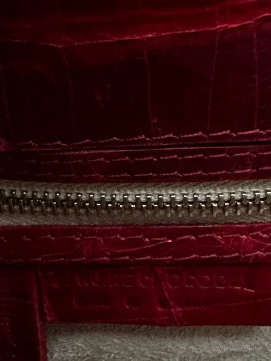 Brand New Nancy Gonzalez Red Crocodile Handbag - Picture 6 of 8